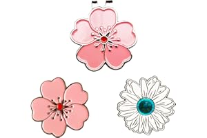 Eshan Magnetic Golf Ball Markers and Novelty Hat Clip Set Flower Glove Hat Shape Clip Golf Bag Accessories Court Gift for Men Women Golfer