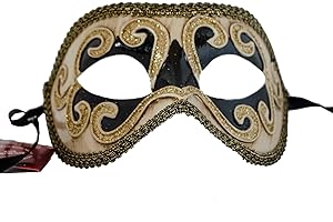 Lannakind Handgefertigte Venezianische Maske Augenmaske Colombina Ballmaske Damen und Herren (C4)