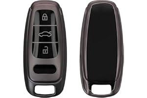 kwmobile Custodia Compatibile con Audi A6 A7 A8 Q7 Q8 con 3 tasti Keyless - Cover Chiavi Auto Protezione Copri Telecomando - Copertina Chiave - Copertura Gommata Silicone TPU