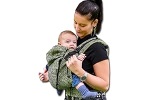 BABYMONKEY Regolo Baby Monkey Marsupio ergonomico, porta bebe, Mehindi Verde, zaino porta bambino e neonato (2-48 mesi)