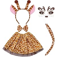 Krause & Sohn Festartikel Müller Giraffen-Kleid Für Kinder – Gr. 92 – Mit Haarreif – Gelb/braun – Perfekt Für Karneval, Halloween & Umzüge