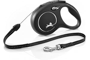 Flexi New Classic Smycz Automatyczna, Czarny, 8 m