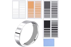 Chuangdi 8 Blätter Unsichtbarer Ring Sizer Loser Ringgrößenversteller zum Befestigen von Breiten Ringen, 152 Stück Isgesamt, 4 Farben, 2 Arten von Dicke