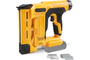 LMYSUFI Cordless Brad Nailer Compatible with Dewalt 20V Max Battery, 2 in 1 Electric Stapler Nailer with 2000 Nails for Carpentry Upholstery (Without Battery)