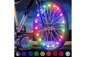 Activ Life Luces LED para Ruedas de Bicicletas Baterías Incluidas. Obtén un 100% de Brillo y Visibilidad Desde Todos los Ángulos para una Máxima Seguridad y Estilo (Conjunto para 1 Rueda)