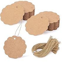 Juego De 100 Colgantes Redondos Para Regalos Grandes Agradecimientos 5 Cm Con Cordón De Yute 20 M Etiquetas Colgantes Para Invitados Propicio Para La Decoración De Boda DIY