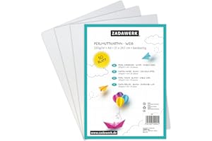 ZADAWERK® Cartoncino madreperlato - 250 g/m² - A4 - bianco - 50 fogli - carta decorativa spessa, perlata e scintillante, per realizzare e stampare cartoline - matrimonio - nascita