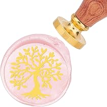 Sceau De Cire Vintage 25 Mm - Tête Amovible Ange En Laiton, Poignée Bois, Pour Enveloppes, Mariage, DIY