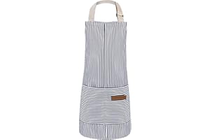 JJUNW Kinderschürze mit Taschen, Verstellbare Kochschürze Kinder für 4-13 Jahre Küche Schürze Malschürze für Jungen und Mädchen, Schürze Kinder für Küche Kochen Backen Malerei