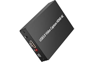 LiNKFOR Capture Card 4K HDMI Game Capture Card HDMI to USB 3.0 Live Video Capture With 4k60hz HDMI Loop-out Support MIC IN Audio OUT for Windows 7 8 10 Mac OS Youtube OBS Twitch PS3 Wii U-Black