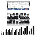 Glarks 405Pcs 27 Sizes Roll Pin Assortment Set, M1.5 M2 M2.5 M3 M4 M5 M6 M8 M10 Slotted Spring Pins Split Spring Dowel Hardware Assortment Kit for Home Improvement Automotive Repair