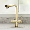 3 Way Kitchen Tap Kitchen Taps with Pull Out Spray Kitchen Pull Out Taps Kitchen Taps with Pull Out Spray Kitchen Mixer Tap with Pull Out Spray (Brushed Gold)