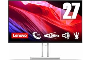 Lenovo L27i-4B 27 Inch PC Monitor | FHD, 1080p, 48-100Hz, IPS, 4ms, VGA and HDMI