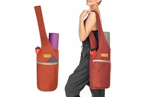 ALLEN & MATE, grande borsa per tappetino da yoga, con tasca laterale e tasca con cerniera, adatta alla maggior parte dei tappetini