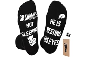 WYTartist Mens Funny Socks With Grippers Non-Slip, Novelty Gifts For Dad Husband Grandpa, Idea For Birthday Fathers Day Christmas Gifts