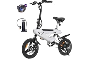 VDL Bicicletta Elettrica 14"-16", E-Bike da 36V 6,4/11,4/13Ah Batteria Rimovibile, Città Pendolare Ebike con Display LCD, Freni a Disco Meccanici Anteriori e Posteriori