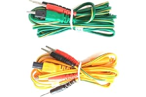 Kit de 2 cables de repuesto para electroestimulador Tesmed TE 780plus TE780-b Plus de 4 clavijas de bulón