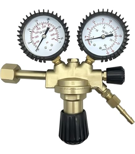 Gasfles Met Regelaar 200 Bar Gemengde Gascilinder MIX Argon/CO2 - 8 Liter, Voor MIG/MAG Lassen, Met Regelaar Geschikt Voor Argon CO2 Gemengde Gassen