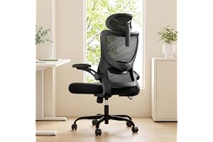 Marsail kontorsstol ergonomisk skrivbordsstol har justerbart svankstöd nackstöd och armstöd höjdjustering och vippfunktion