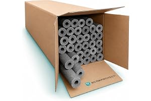Scorprotect® full kartong PE rörisolering, grå, slitsad 25 meter (grå, 28 x 25 mm x 1 meter)
