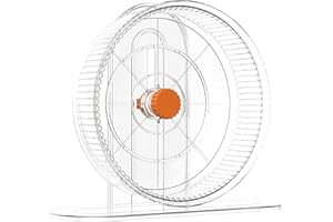 Ziyonix Hamsterrad, 21cm Leise Laufrad Hamster mit Verstellbare Ständer, Hamster Rad Plastik Rutschfeste Transparent Laufscheibe Spielzeug für Totoro Mouse Eichhörnchen Chinchillas Kleintier Haustier