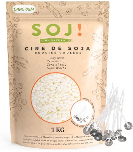 Cire De Soja Nature C-3 En Flocons 700g - Parfaite Pour Bougies DIY Et Loisirs Créatifs