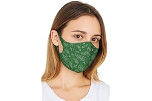 Komonee Face Mask Washable Reusable Paisley Dustproof Cloth Mouth Cover Covering For Men Women Outdoors Indoors Cycling Ski Protection