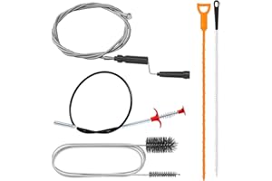 KTPCN Lot de 5 outils de préhension flexibles pour déboucher les toilettes avec griffe, pour évier de cuisine, salle de bain, toilettes, plomberie, brosse de nettoyage