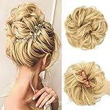 JJstar Grande Chignon Finto per Capelli, Chignon Facile per Capelli Elastico Capelli Finti Ondulato Capelli Veri Coda di Cava