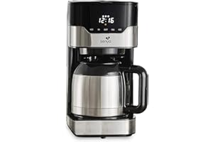 Senya Coffee Cafetera Eléctrica Smart, 800 W, 1.2 Litros, Stainless Steel, Acero Inoxidable