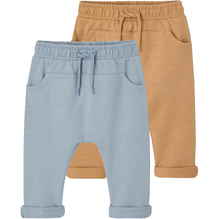 VERTBAUDET Pantalon Molleton Bébé Garçon Uni Marine Grisé 18M - 81CM, Confort Doux