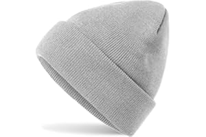 HATSATAR Hatstar Wintermütze | Damen Beanie Mütze | Herren Feinstrick Beanie | für Frauen Männer Unisex | Cuffed Hats Weich & Warm