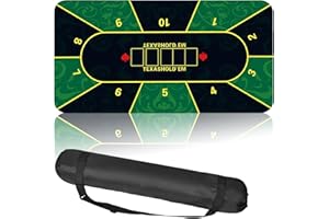 Courage Joy Kindness Texas Hold'em Poker Rubber Mat,Poker Mat, Folding Poker Table Top Layout For Play Cards, Poker Table Top 47" x 24 ", PokerGames, Blackjack, Casino, Portable Poker Accessories