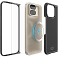 TUDIA MergeGrip V2 [MagSafe Compatible] for Google Pixel 9 Pro Fold Case (2024) – [Enhanced Version] Tough PC Slim Grip Lightweight Case with [Integrated Screen Protector] - Black
