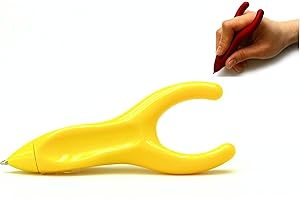 PenAgain - ergonomischer Kugelschreiber in gelb, hochwertige Schreibhilfe mit dickem Griff, bestens geeignet bei Finger- und Handerkrankungen