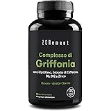 Griffonia Alto Dosaggio, con L-Triptófano, Estratto di Zafferano, B6, B12 e Zinco, 120 Capsule | Equilibrio emozionale | Vega