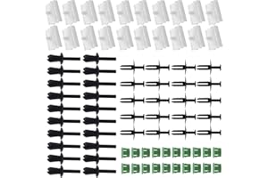 BAMYLI 80 sztuk klipsów do progu bocznego, zestaw listew ozdobnych, zestaw klipsów do paneli drzwi, klipsy mocujące do listew ozdobnych B E36, B E46, stały zestaw nitów 51711932996, 5118174185, 51728184574