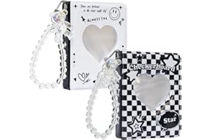 BABYFOND Kpop - Porta carte fotografiche da 3 pollici, 2 pezzi, 40 scomparti con grazioso braccialetto, per carte fotografiche (multicolore)