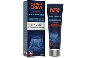 NO HAIR CREW Enthaarungscreme für den Intimbereich – extra sanfte Haarentfernung für Männer, 100 ml