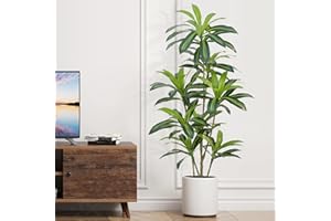ZEEOZE Planta Artificial Dracaena de 150 cm Planta Artificial Grande con Maceta Negra Plantas Artificiales Decorativas para Interiores Decoración Salon Hogar Dormitorio Oficina Pasillo