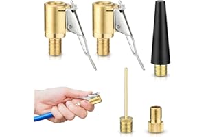 ONGNIUU Adattatore Valvola Presta Multifunzione, Adattatore Pompa Aria/Piedi, Ago per Gonfiare Palloni, Adatto per Pneumatici Auto Biciclette e Palloncini