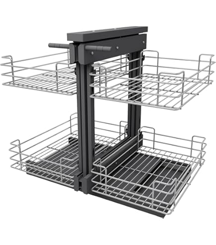 Organizzatore Angolare Per Cucina - Estraibile, Bianco, 800mm, Con Chiusura Idraulica | Massimizza Lo Spazio