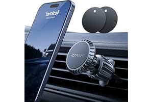 Lamicall Handyhalterung Auto Magnet, Handyhalter fürs Auto - 2025 Universal Lüftung KFZ Handy Autohalterung Zubehör mit 6 Starke Magnet, Kompatibel für iPhone Samsung Huawei Smartphone