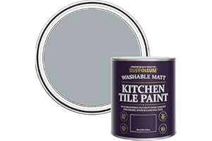 Rust-Oleum Grey water resistant Kitchen Tile Paint in Matt Finish - Mineral Grey 750ml