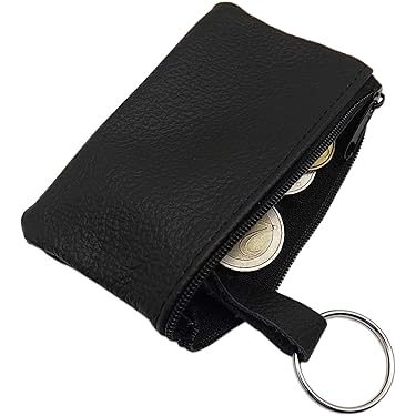 ZORVYN Autoschlüssel Hülle Lederetui Mit Transparentem Fenster - Schlüsselanhänger Für Männer & Frauen