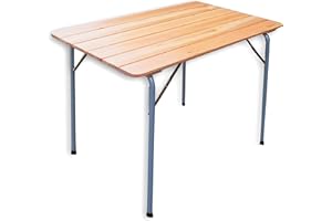 CASTELMERLINO 28 Tavolo Pieghevole Outdoor Camping Terrazzo Piano in Larice cm 100 x 60