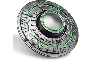 ANZMTOSN UFO Fidget Spinner Toy, Luminous Spinning Top Cool Gadget Gift For Kids Adults,Spaceship Finger Hand Spinner Fingertip Gyro Metal for Stress Relief, Glow in the Dark Toy Star Ship for Boy Girls