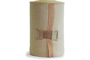 EUROFARM Flebimed Short- Non-Adhesive Elastic Compression Bandage with Short Stretch (<4O%) in Cotton and Polyamide, Skin Coloured (m 5 x cm 8)