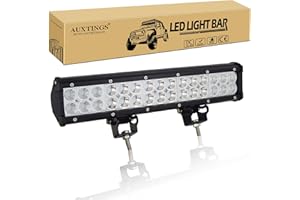 AUXTINGS 15 pulgadas 90W barra de luces LED punto de inundación de punto Combo Beam luces LED de trabajo a prueba de agua para Off Road ATV AWD SUV 4WD 4x4 Pickup