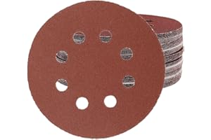 SZCXDKJ Disques Abrasifs 125mm Grain 80 Papier Poncer 50 PièCes 8 Trous Disque Poncage Pour Ponceuse Excentrique